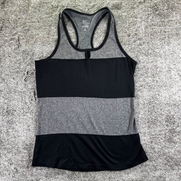 Nike Dri-Fit Tank Womens Sz S Black/Gray - Picture 1 of 10